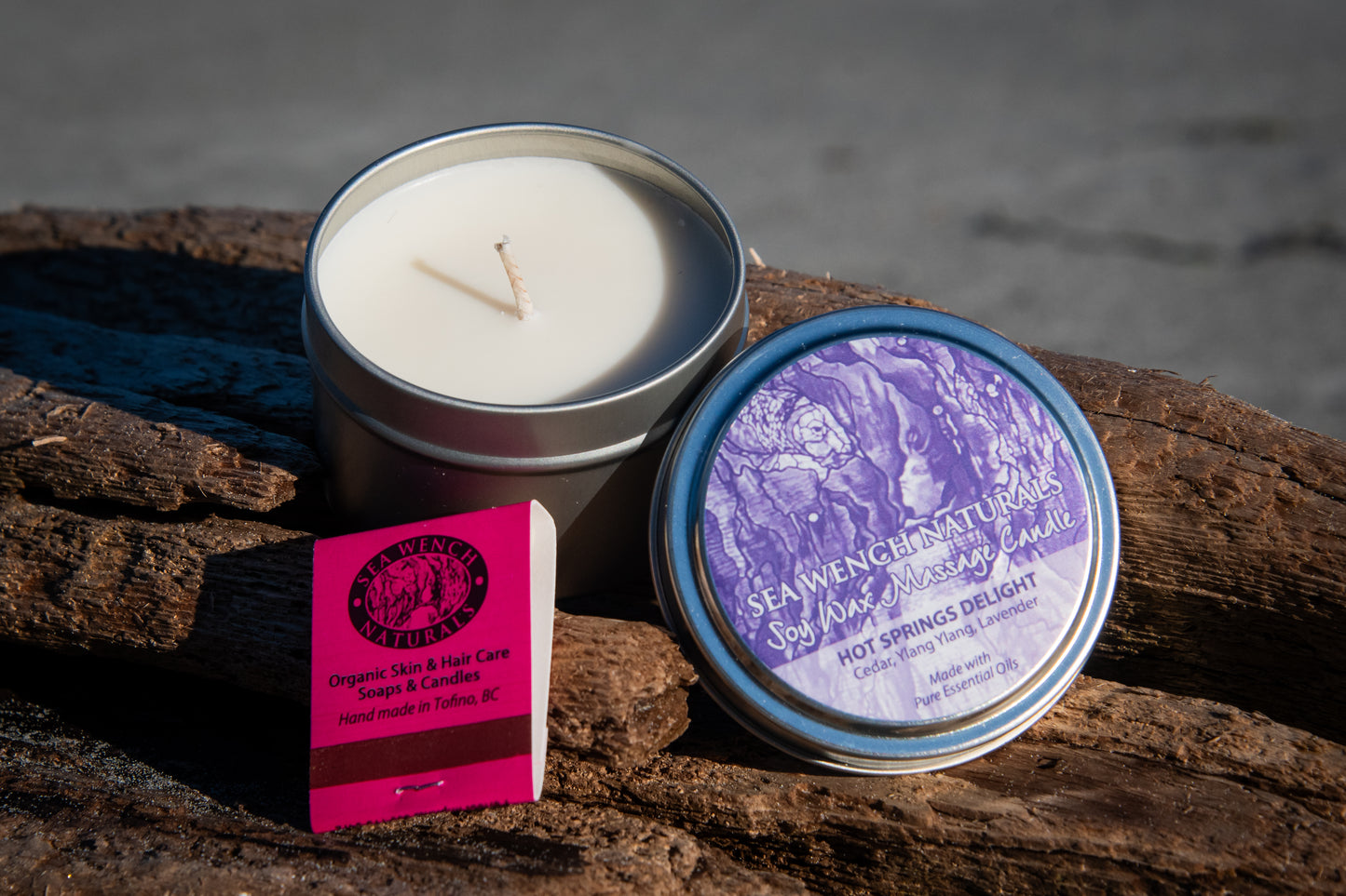 Soy Wax Massage Candle - Hot Springs Delight (Cedar, Ylang Ylang, Lavender)
